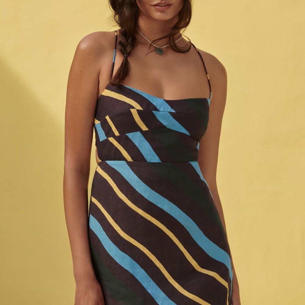 Cala De La Cruz Tere Linen Mini Dress